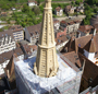 Conservation et Restauration de la Collégiale de Neuchâtel: Avant le démontage des échafaudages